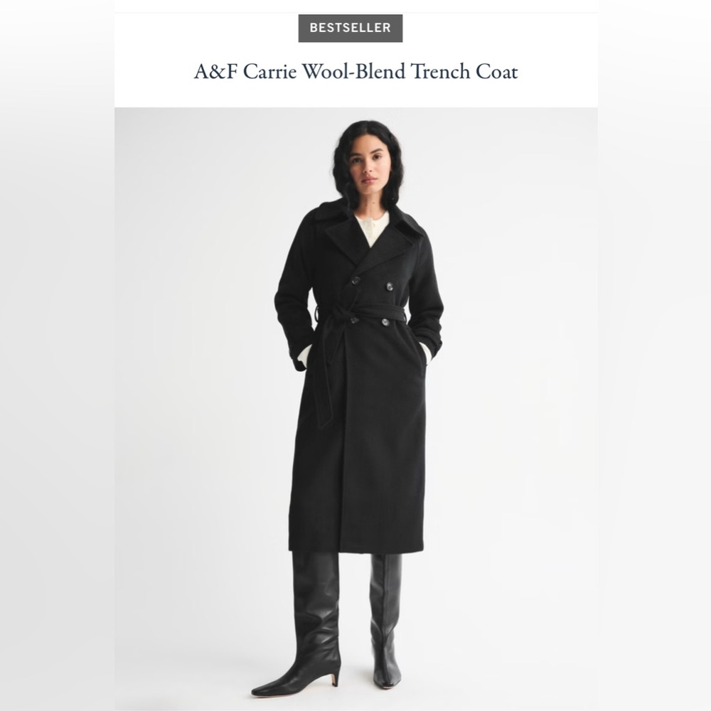 Abercrombie and Fitch Wool Blend Trench Coat